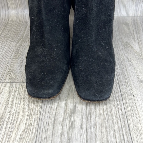 Anne Klein black suede high boots - Picture 5 of 16